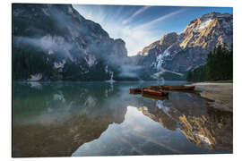 Alubild Landschaftsidyll am Pragser Wildsee