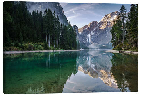 Leinwandbild Pragser Wildsee, Dolomiten, Südtirol