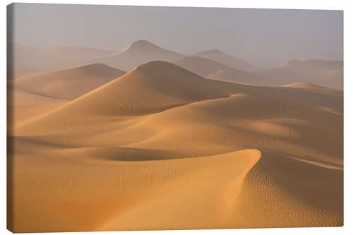 Leinwandbild Nebel in der Wüste - Rub al Khali Wüste