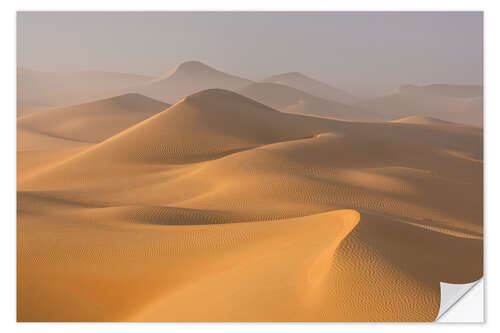 Sticker mural Brume dans le désert Rub al Khali