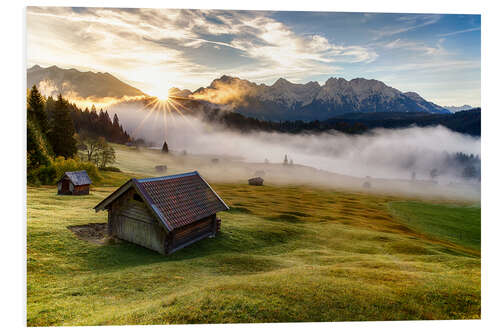 Foam board print Upper Bavrian Sunrise