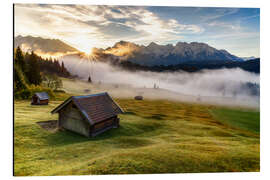 Magnettafel Sonnenaufgang in Oberbayern