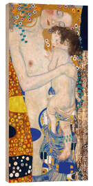 Wood print  Mother and Child - Gustav Klimt