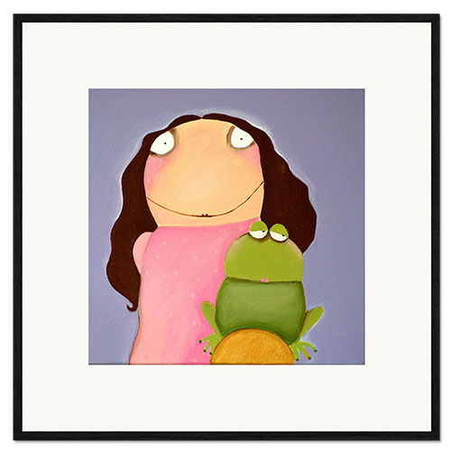 Impressão artística com moldura The Frog Princess