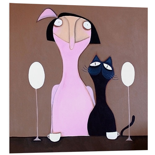 Quadro em PVC Lady With her Cat