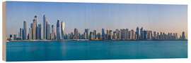 Print på træ Dubai Marina Skyline - United Arab Emirates