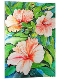 Foam board print hibiskus