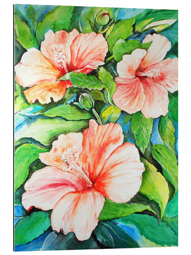 Tableau en plexi-alu Hibiscus