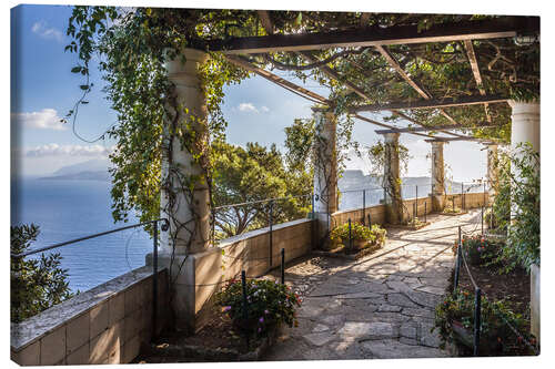 Leinwandbild Garten der Villa San Michele (Capri, Italien)