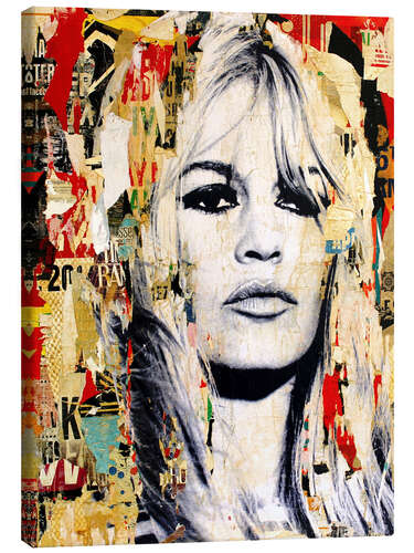 Stampa su tela Brigitte Bardot Portrait