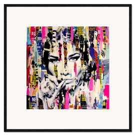 Framed art print Carla Bruni is smoking hot