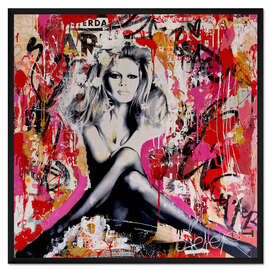 Gerahmter Kunstdruck Brigitte Bardot ist Wieder in St. Tropez - Michiel Folkers