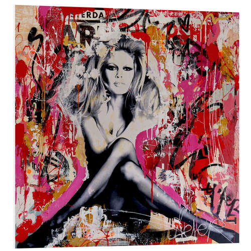 Tableau en PVC Brigitte Bardot à Saint-Tropez 