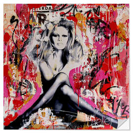 Vinilo para la pared Brigitte Bardot de nuevo en San Tropez