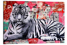 Tableau en aluminium Tigre street art