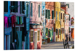 Aluminium print Colorful facades on Burano island