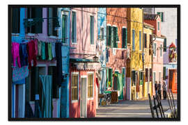 Gerahmter Kunstdruck Bunte Fassaden auf Burano