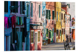 Foam board print Colorful facades on Burano island