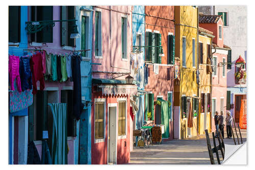 Sticker mural Façades colorées de Burano