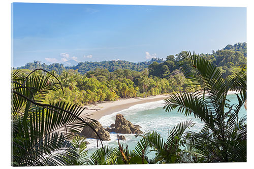 Obraz na szkle akrylowym Beach and tropical forest, Manuel Antonio National Park, Costa Rica