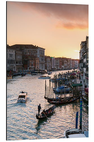 Aluminiumsbilde Sunset over the Grand Canal in Venice, Italy