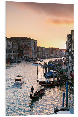 PVC-tavla Sunset over the Grand Canal in Venice, Italy