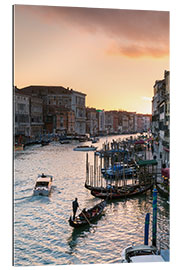 Quadro em plexi-alumínio Sunset over the Grand Canal in Venice, Italy