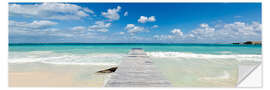 Sisustustarra Wooden walkway into the sea, Mexico