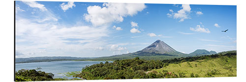 Tableau en aluminium L'Arenal, volcan et lac, Costa Rica