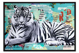 Gerahmter Kunstdruck Pop Art Tiger