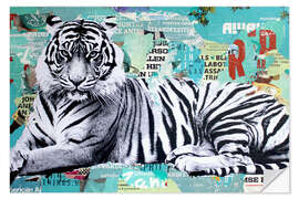 Vinilo para la pared Pop art tiger