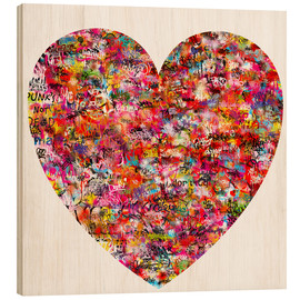 Tableau en bois  Streetheart - Michiel Folkers