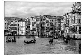 Aluminium print Venice black and white