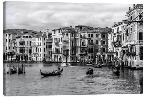 Leinwandbild Venedig schwarzweiss