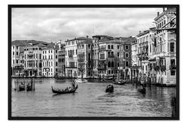 Gerahmter Kunstdruck Venedig schwarzweiss