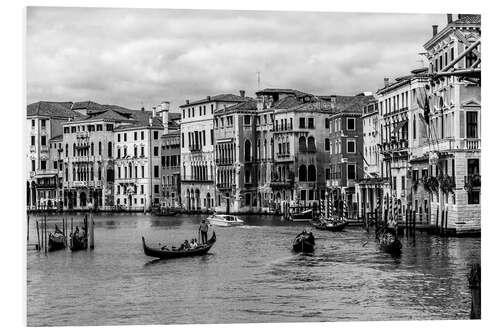 Foam board print Venice black and white