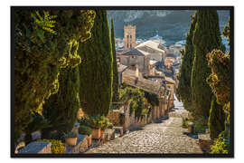 Gerahmter Kunstdruck Pilgerweg in Pollenca (Mallorca)