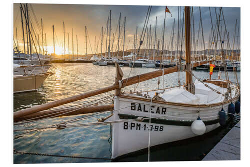 PVC-taulu Historic sailboat in the port of Palma de Mallorca