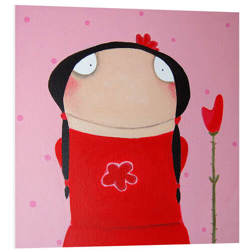 Foam board print Our Rose-Red