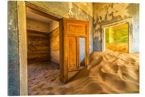 Tableau en plexi-alu Sable dans une maison abandonnée I