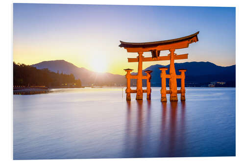 Tableau en PVC Japanese Torii at Itsukushima Shrine in Miyajima