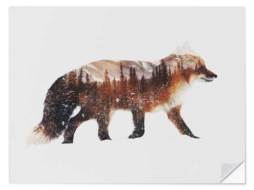 Vinilo para la pared Arctic Red Fox