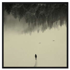 Gerahmter Kunstdruck Stummer Gang