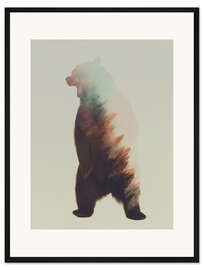 Gerahmter Kunstdruck Norwegische Wälder im Bär