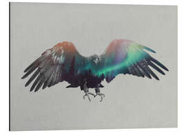 Magnettafel Adler in Aurora Borealis