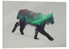 Gallery Print Luchs in Aurora Borealis