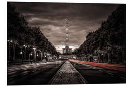 Foam board print Siegessäule Berlin by Night