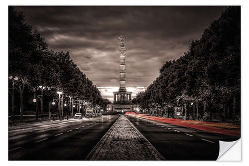 Wall sticker Siegessäule Berlin by Night