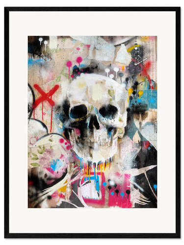 Kunsttryk i ramme SKULL 