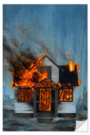 Wall sticker House on Fire